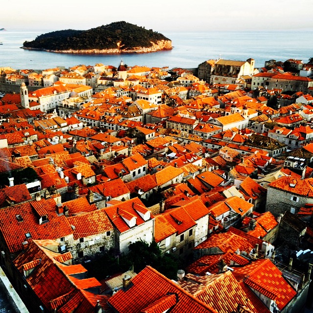 The view of Dubrovnik from Mount Srđ, Dubrovnik, Croatia
