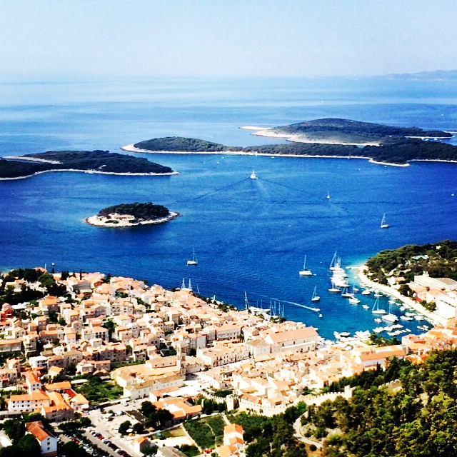 The view of the Adriatic Sea from Mount Srđ, Dubronvnik, Croatia The view of the Adriatic Sea from Mount Srđ, Dubrovnik, Croatia