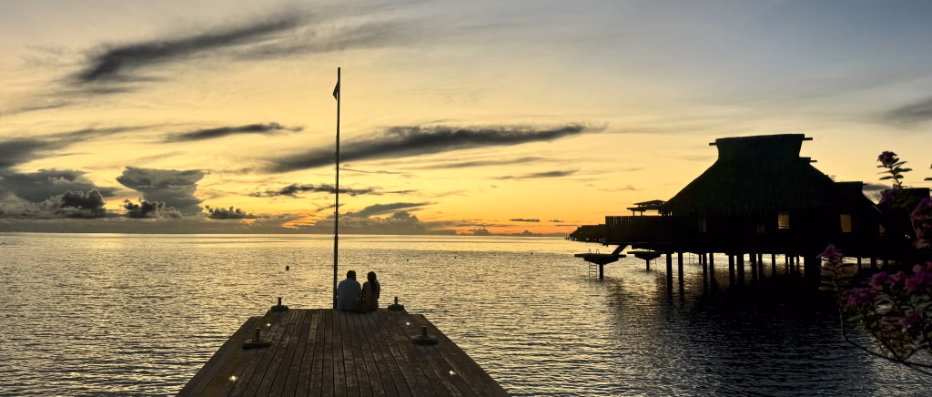 Sunset view in Conrad Bora Bora Nui