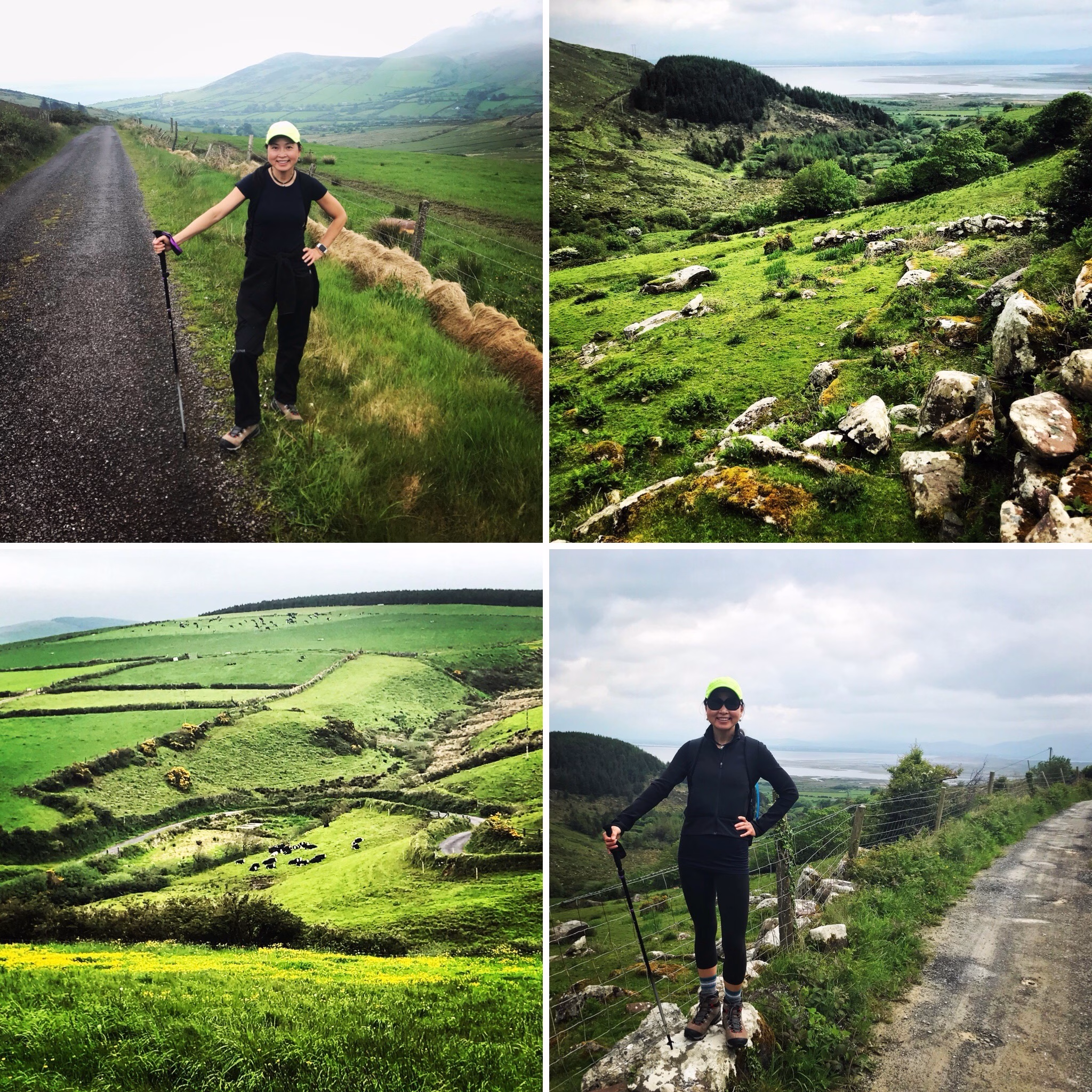 Kathy hiking on the Dingle way