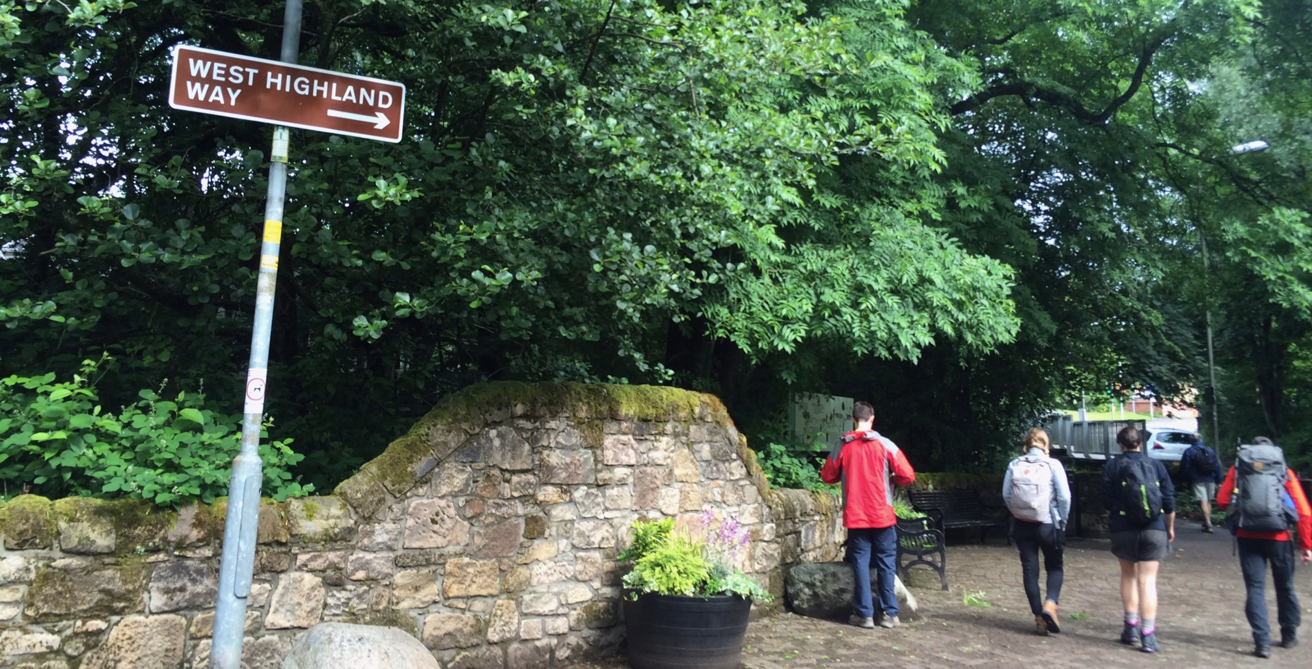 The starting point of Scotland West Highland Way hike, Milngavie