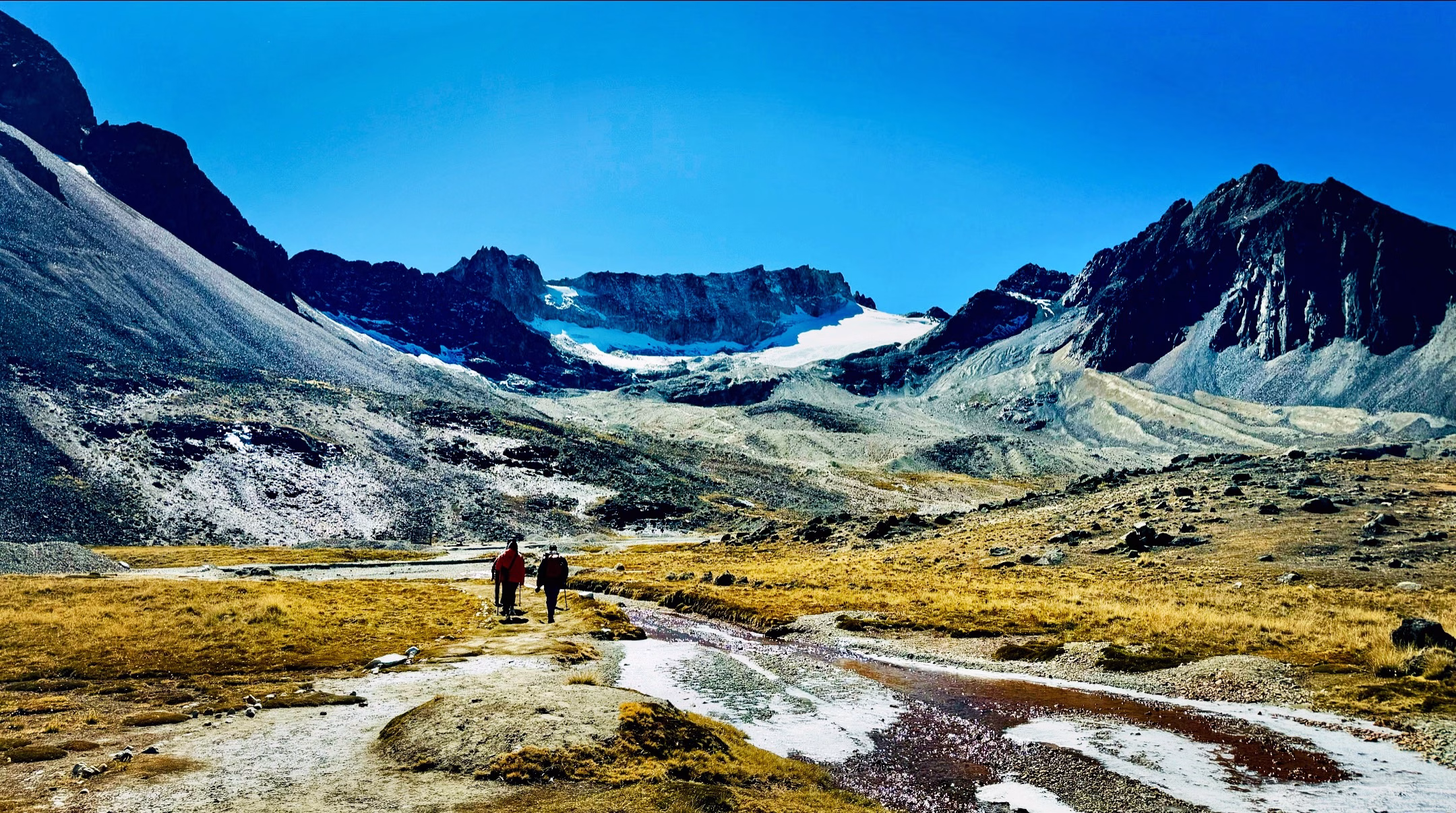The ice covered valley of Nevado Charquini, Bolivia