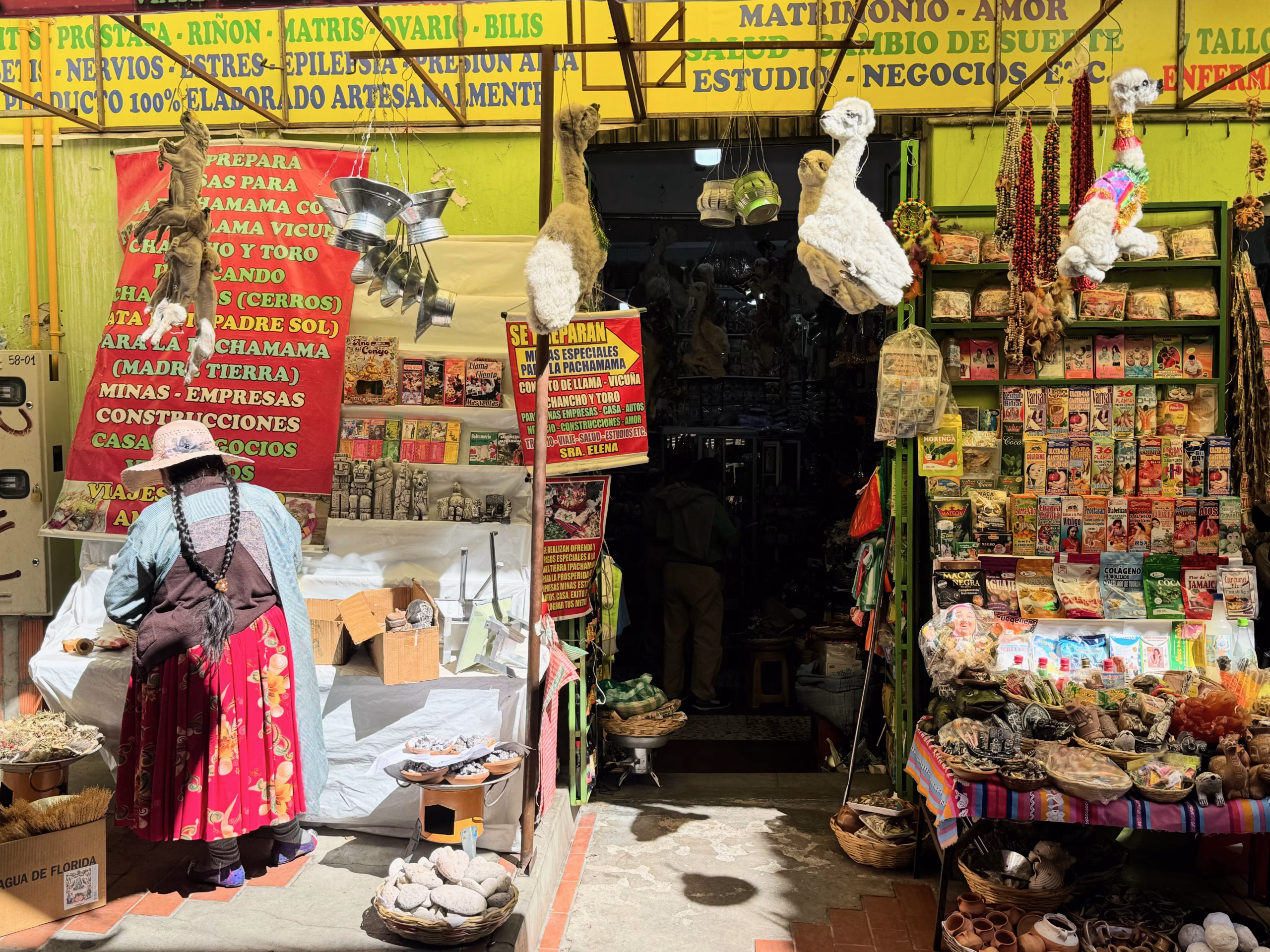 The Witches’ Market (Mercado de las Brujas) in La Paz, Bolivia