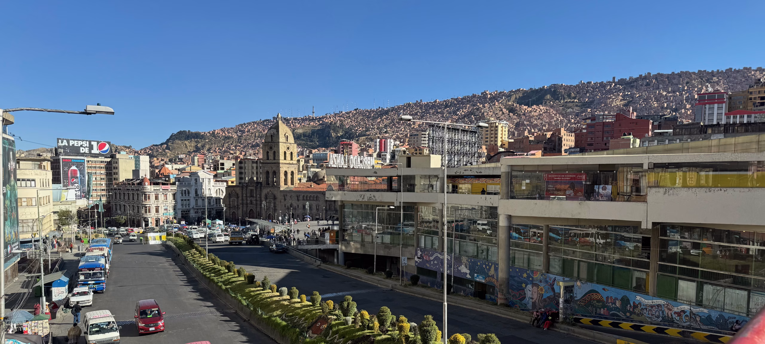 Street scene of La Paz, Bolivia